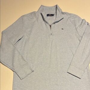 Vineyard Vines Light Blue Quarter Zip Sweater